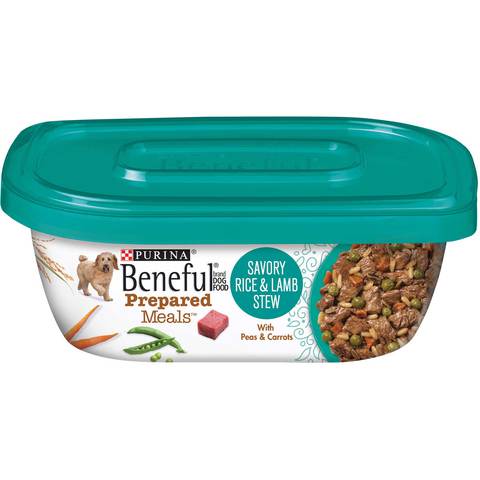 Purina Beneful Prepared Dog Food Meal Rice and Lamb Stew Tub 283g