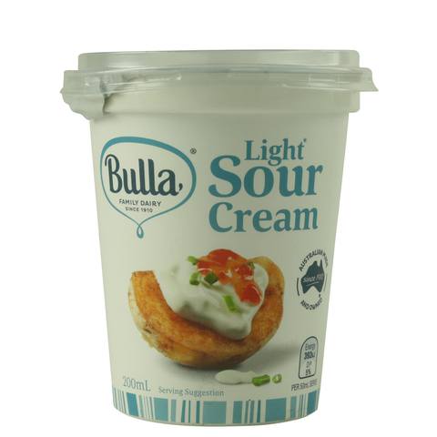Bulla Light Sour Cream 200ml