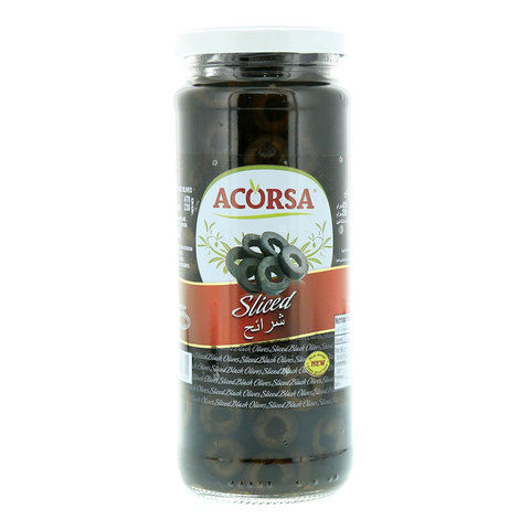 Acorsa Sliced Black Olives 470g