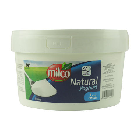 Milco Natural Yoghurt Full Cream 1.8Kg