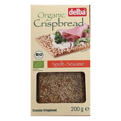 Delba Organic Crispbread Spelt-Sesame 200g
