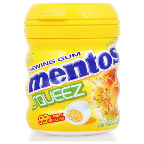 Mentos Squeez Mango Flavour Chewing Gum 56g