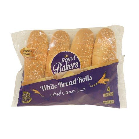 Royal Bakers White Bread Rolls With Sesame 340g