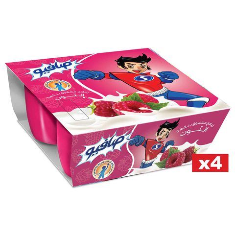 Safio Stirred Yoghurt 75gX4Rasberry