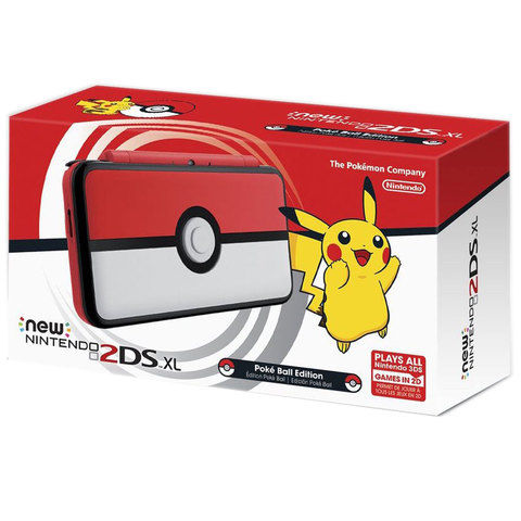 Nintendo New 2DSXL Console Pokeball Edition +2 Assorted Games