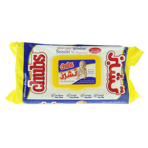 Chubs Sensiti No Fragrance 80 Wipes