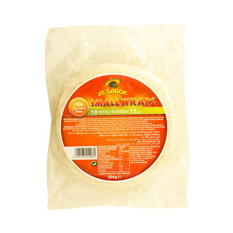El Sabor Small Wraps 18 Tortillas 15 Cm 504g