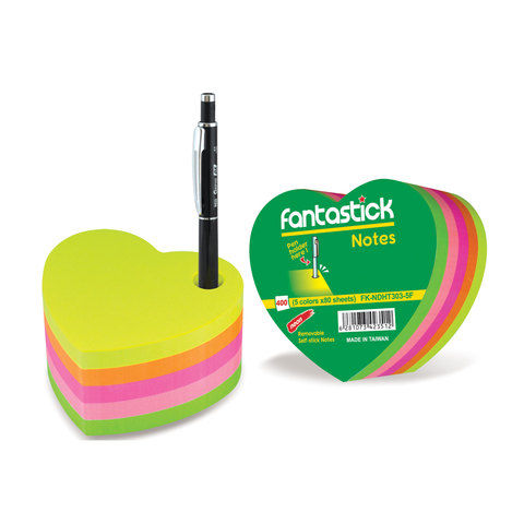 Fantastick Stick Note Flur Heart 5C