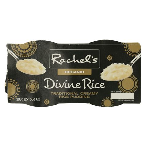 Rachel's  Divine Rice Traditional Creamy Rice Pudding 150g x2