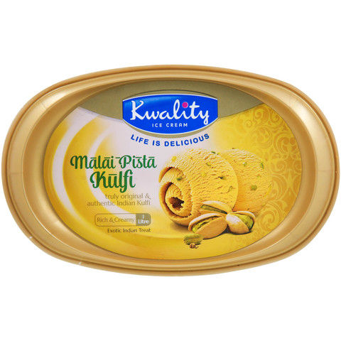 Kwality Ice Cream Malai Pista Kulfi 1L