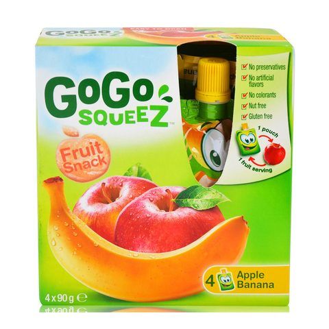 Gogo Squeez Fruit Snack Apple 90gx4