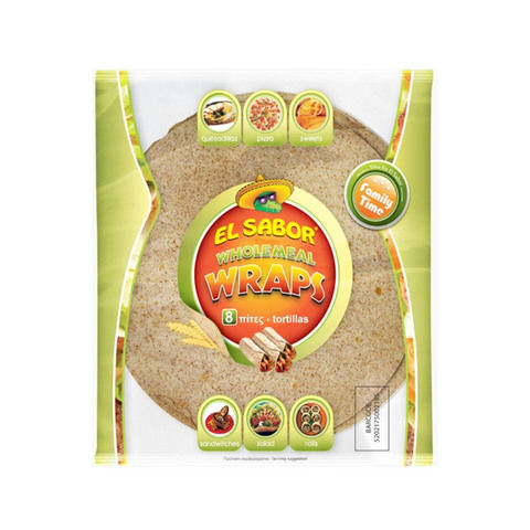 El Sabor Wholemeal Wraps 360g