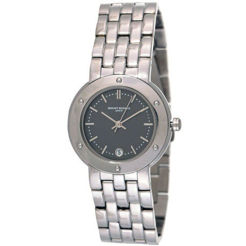Mount Royale Unisex Watch Grey Dial Stainless Steel Band Casual-1J85