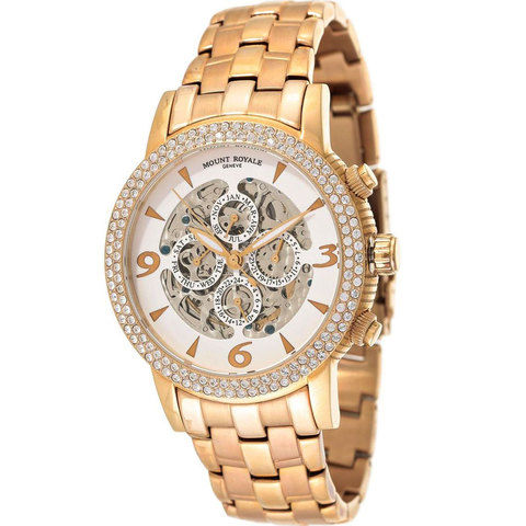 Mount Royale Unisex Watch White Dial Stainless Steel Band Sport-7S35 MBRG