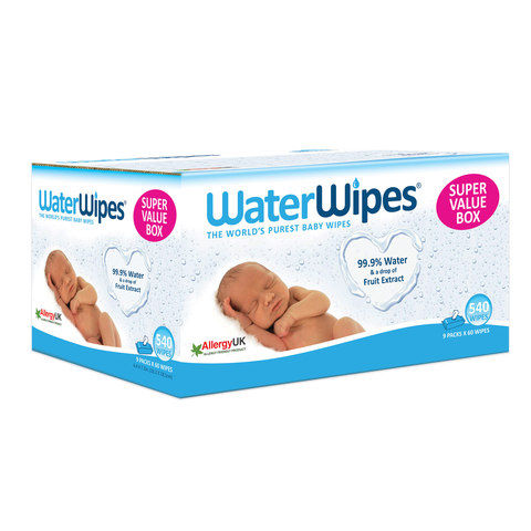 Water Wipes Baby Super Value Box 9 Packs of 60 Wipes