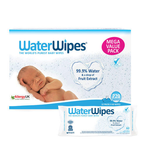 Water Wipes Baby Mega Value Box 12 Packs x 60 Wipes