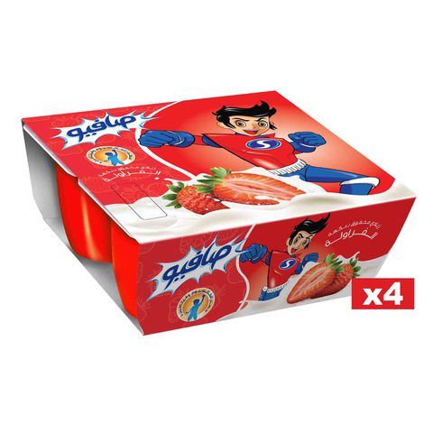 Safio Stirred Yoghurt 75gX4Strawberry