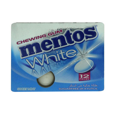 Mentos White Chewing Gum Sugarfree with Xylitol 17g