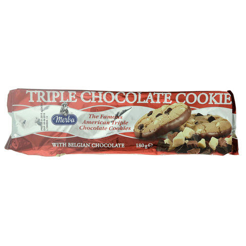 Merba with Belgian Chocolate Triple Chocolate Cookie 180g