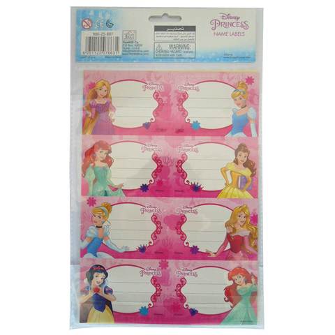 Disney Princess - Name Label A4 2Sheet