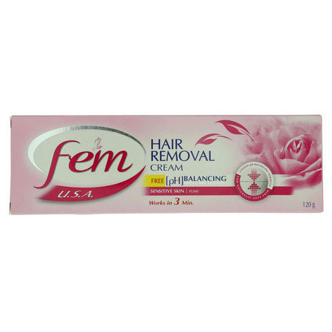 Fem Sensitive Skin Hair Removal Cream With Lotion 120G
