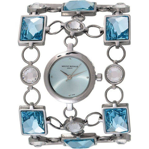 Mount Royale Women's Watch Sky Blue Dial Stainless Steel Band-E5320232