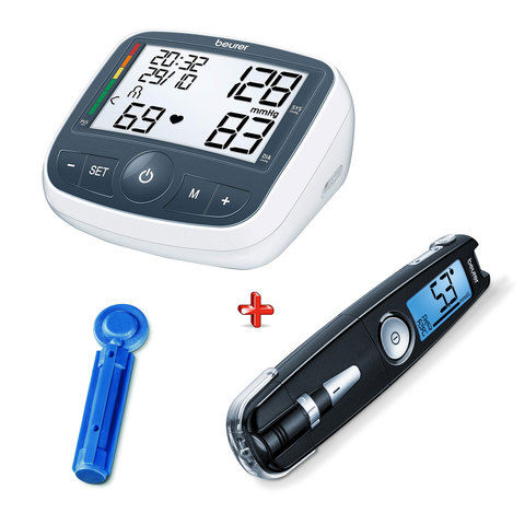 Beurer Blood Pressure Monitor BM40 + Gluco Monitor GL50 + Mabis Thermometer