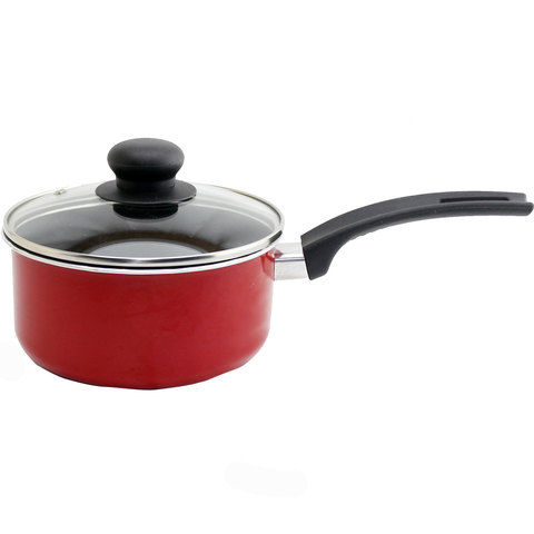 Alfa Saucepan With Lid 16Cm Non Stick Red