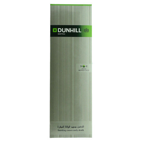 Dunhill Switch Silver Green 200/20 Cigarettes(Forbidden Under 18 Years Old)