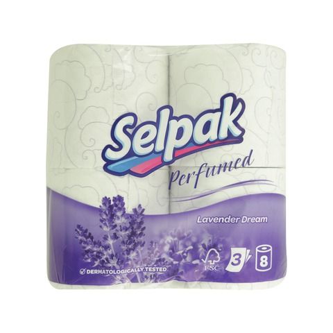 Selpak Bathroom Tissue Perfumed Lavender Dream 8 Rolls