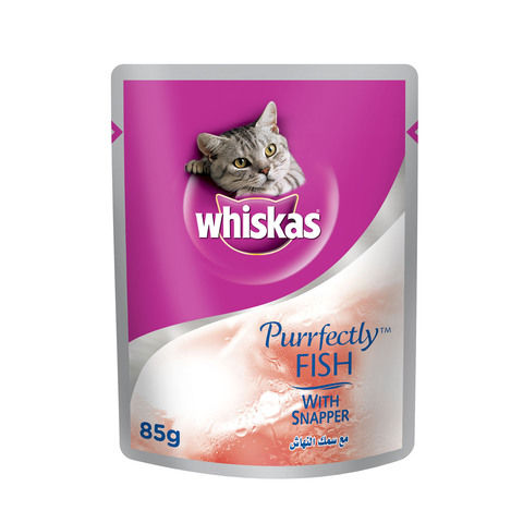 WHISKAS® Purrfectly® Fish with Snapper Wet Cat Food Pouch 85g