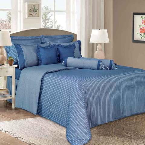 Cannon Single Comforter 3pc Set Blue