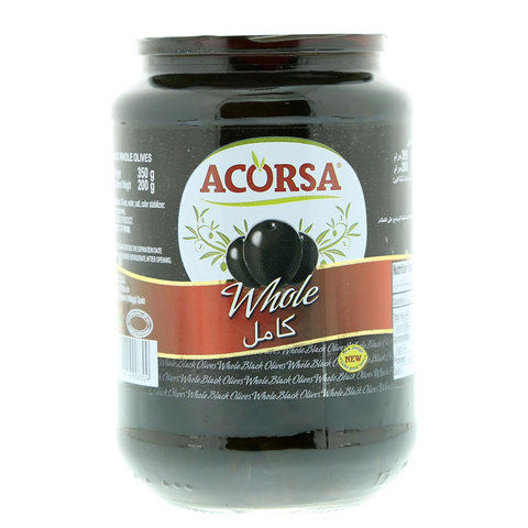 Acorsa Black Whole Olives 350g