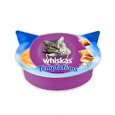 WHISKAS® Temptations™ with Salmon Cat Treats 60g