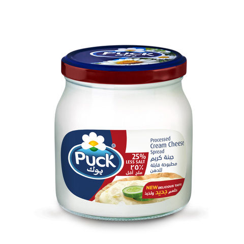 Puck Processed Cream Cheese Spread Low Salt Jar 500g