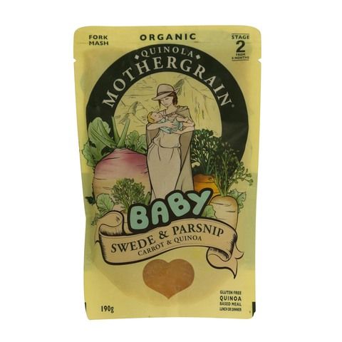 Quinola Mothergrain Organic Baby Swede & Parsnip, Carrot & Quinoa 190g