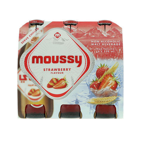 Moussy Strawberry flavor Non Alcoholic Malt Beverage 330mlx6