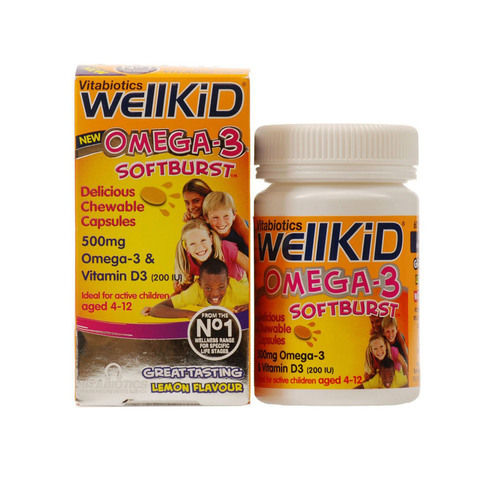 Vitabiotics Wellkid Omega Softbust Capsules 60 Pieces