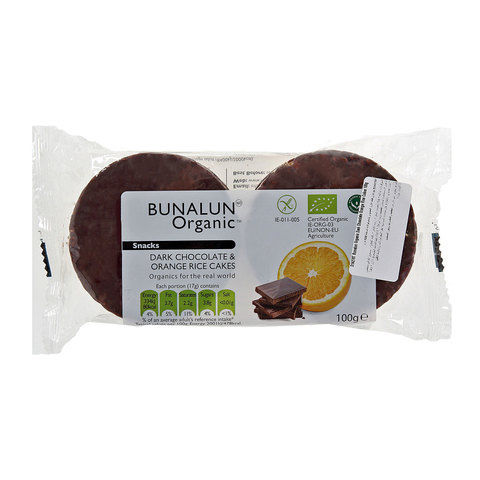 Bunalun Dark Chocolate & Organic Rice Cakes 100g