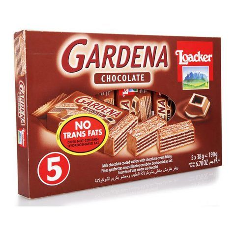 Loackers Gardena Chocolate Wafers 38gx5