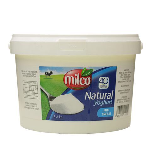 Milco Natural Yoghurt Full Cream 3.8Kg