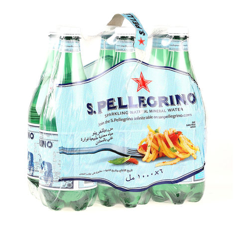 San Pellegrino Sparkling Natural Mineral Water 1Lx6