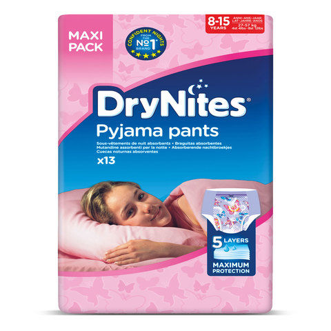 Drynites Pyjama Pants 18 -15 Years 27-57Kg 13 Diapers