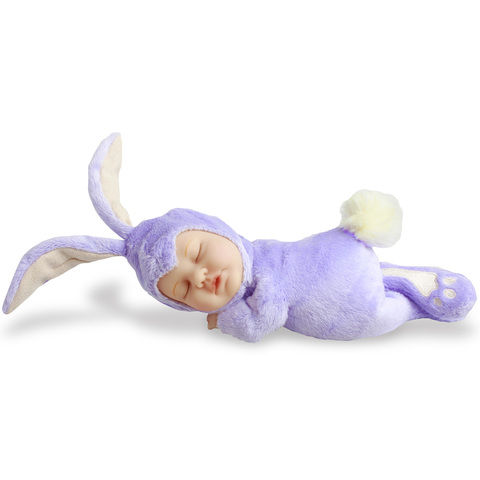 Anne Geddes Dolls -9" Baby Bunny Purple