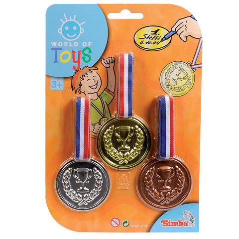 World Of Toys Plastic Medal 3Pcs