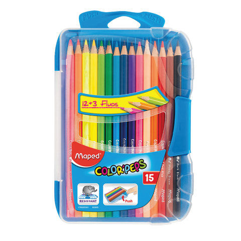 ed 12Color Pencil+3 Florescent Pencil