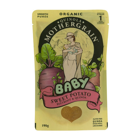 Quinola Mothergrain Organic Baby Sweet Potato, Beetroot & Quinoa 190g
