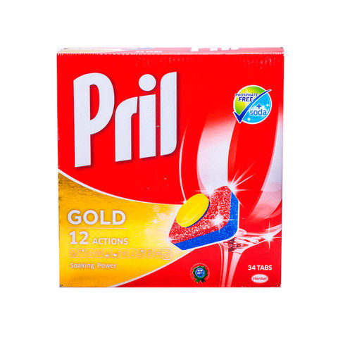 Pril Gold 12 Action Dishwashing 34 Tabs