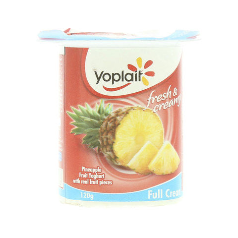 Yoplait Full Cream Pineapple Fruit Yoghurt 120g