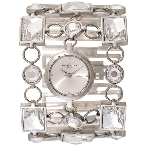 Mount Royale Women's Watch White Dial Stainless Steel Band Dress-20232